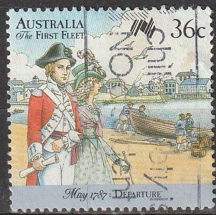 AUSTRALIA 1987 The 200th Anniversary of the First Fleet Arriving from Portsm UNH CV R22 SG 1060