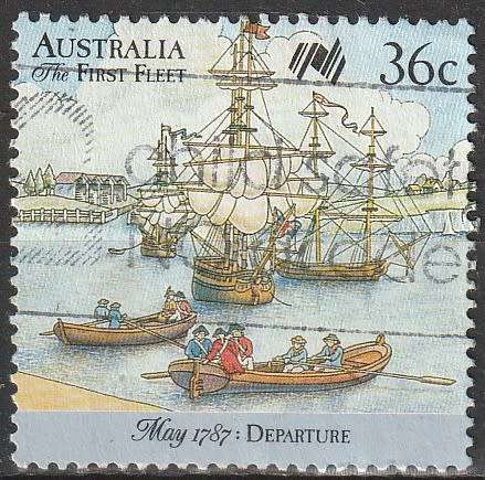 AUSTRALIA 1987 The 200th Anniversary of the First Fleet Arriving from Portsm UNH CV R22 SG 1062