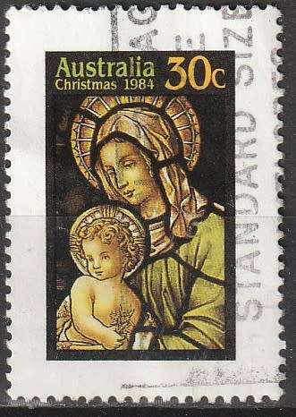 AUSTRALIA 1984 Christmas - Stained Glass Windows from AUSTRALIAn Churches UNH SG 947