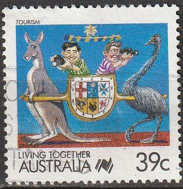 AUSTRALIA 1988 Living Together - Cartoons UNH CV R11 SG 1121B