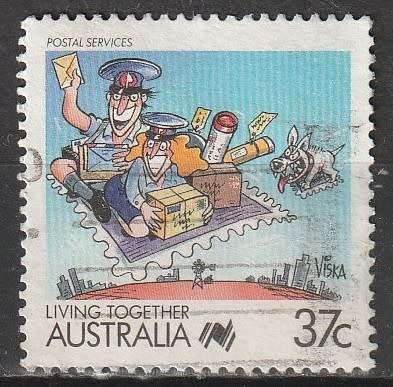 AUSTRALIA 1988 Living Together - Cartoons UNH CV R11 SG 1121