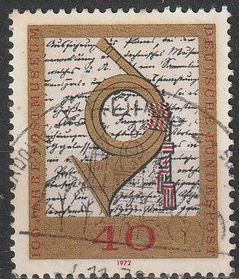 GERMANY 1972 The 100th Anniversary of the Postal Museum ULH CV R11 SG 1627