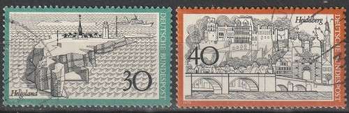 GERMANY 1972 Helgoland and Heidelberg ULH CV R17.60 SG 1641/2