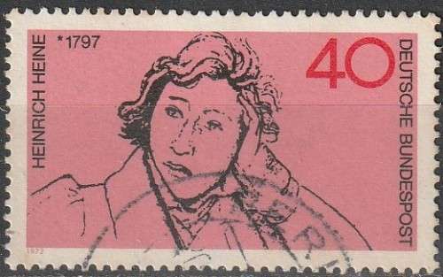 GERMANY 1972 The 175th Anniversary of the Birth of Heinrich Heine, Poet ULH CV R11 SG 1644