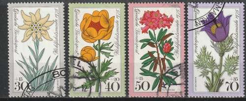 GERMANY 1975 Charity Stamps - Alpine Flowers UNH CV R82.50 SG 1762-5