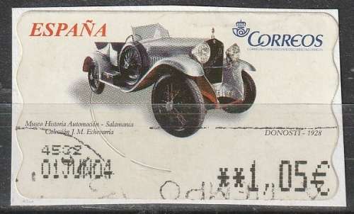 SPAIN POSTAGE LABEL ON PAPER