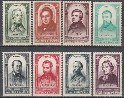 FRANCE 1948 The 100th Anniversary of the February Revolution MM CV R661.10 SG 1028-35