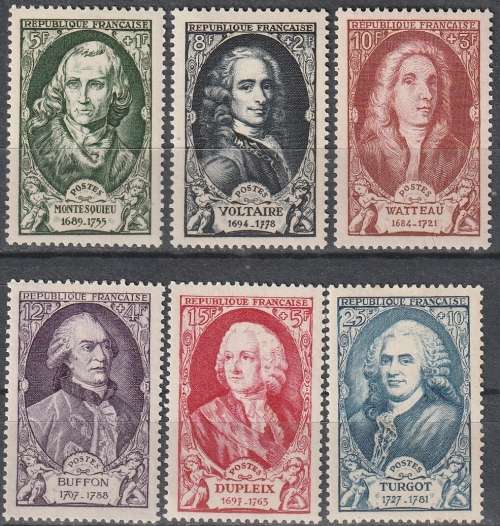 FRANCE 1949 Famous Frenchmen MM CV R885.50 SG 1081-6