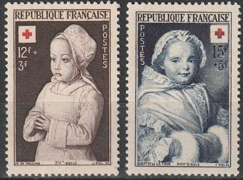 FRANCE 1951 Red Cross MM CV R220 SG 1136/7