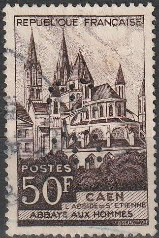 FRANCE 1951 Architecteure - Buildings ULH CV R7.7 SG 1139 WITH PERFIN BB