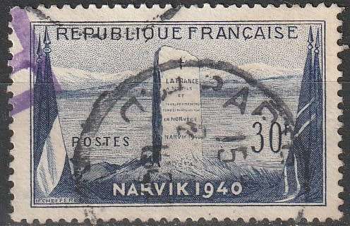 FRANCE 1952 The 12th Anniversary of the Battle of Narvik ULH CV R71.50 SG 1143