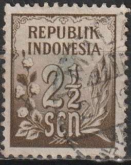 INDONESIA 1951 Numeral Stamps ULH CV R4.40 SG 612