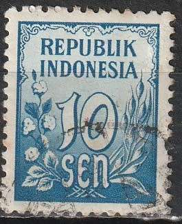INDONESIA 1951 Numeral Stamps ULH CV R4.40 SG 615