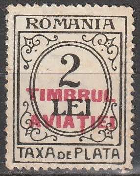 THEMATIC AVIATION TAX DUE ROMANIA 1915 ULH