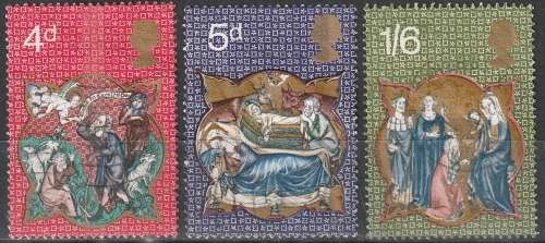 GB 1970 Christmas Stamps ULH CV R6.60 SG 838-40
