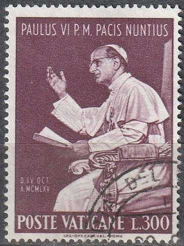 VATICAN CITY 1965 The Journey of Pope Paul to UN ULH CV R7.70 SG 463