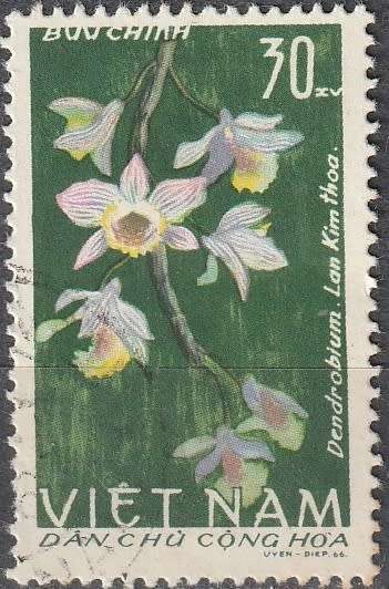 NORTH VIET NAM 1966 Orchids ULH CV R35.20 SG N427