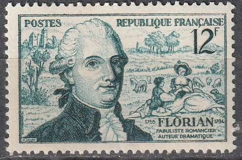 FRANCE 1955 The 200th Anniversary of the birth of J.P.C de Florian UMM CV R26.40 SG 1246