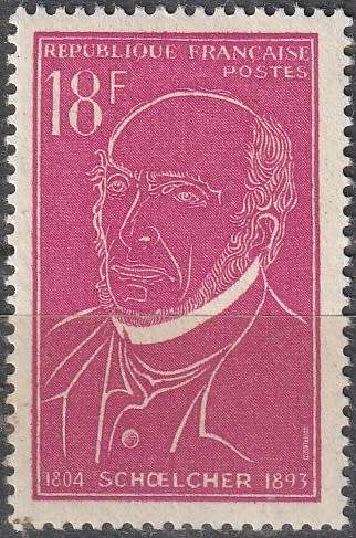 FRANCE 1957 Schoelcher Commemoration UMM CV R20.90 SG 1321