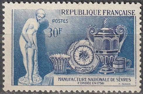 FRANCE 1957 The 200th Anniversary of National Porcelain Industry MM CV R26.40 SG 1323