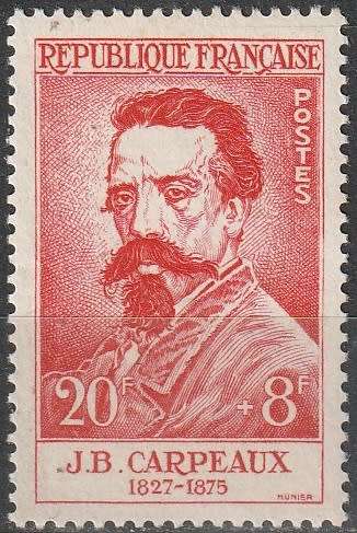 FRANCE 1958 Red Cross Charity - French Celebrities MM CV R66 SG 1394