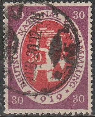 GERMAN REICH 1919 Weimar National Congress ULH SG 110