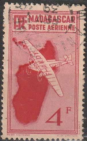 MADAGASCAR 1935 Airmail - Aircraft over the Island ULH SG 163