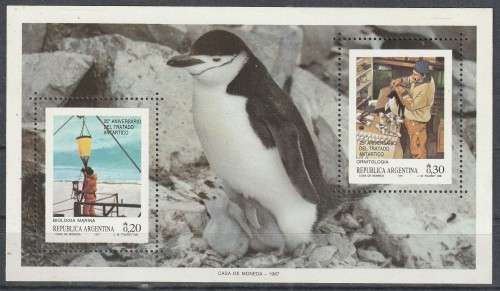 ARGENTINA 1987 The 25th Anniversary of the Antarctic Treaty FINE MINT SG MS2032