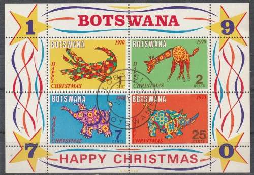 BOTSWANA 1970 Christmas CTO SG MS275
