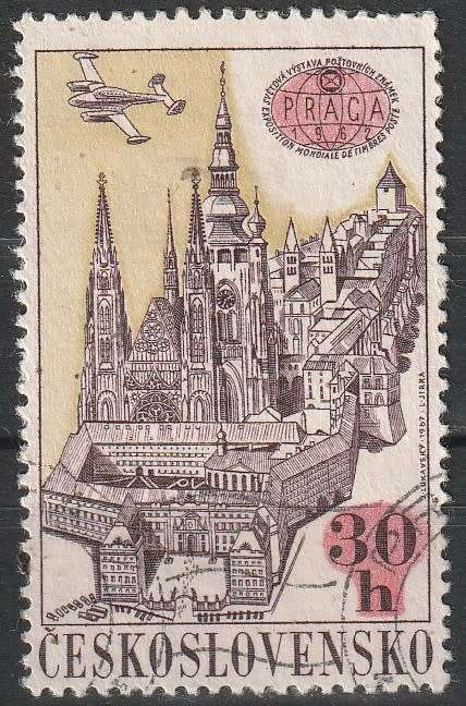 CZECHOSLOVAKIA 1967 Airmail - PRAGA 1968 International Stamp Exhibition ULH SG 1689