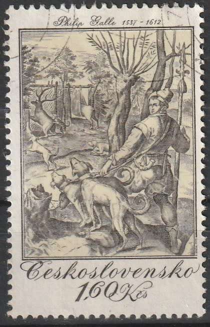 CZECHOSLOVAKIA 1975 Czechoslovak Graphic Art - Engraved Hunting Scenes ULH SG 2204