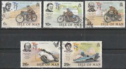 ISLE OF MAN 1982 The 75th Anniversary of the Isle of Man TT Motorcycle Race FINE USED SG 218-22