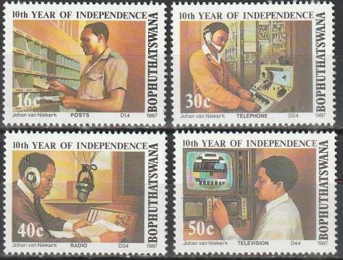 BOPHUTHATSWANA 1987 The 10th Anniversary of Independence - Communications FINE MINT