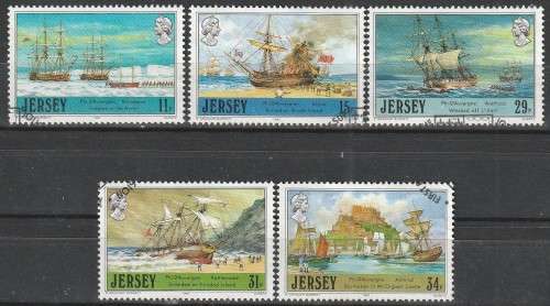 JERSEY 1987 Ships - Philippe D´Auvergne FINE USED SG 417-21