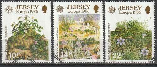 JERSEY 1986 EUROPA Stamps - Nature Conservation FINE USED SG 386-8