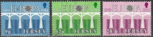 JERSEY 1984 EUROPA Stamps - Bridges - The 25th Anniversary of CEPT FINE USED SG 330-2