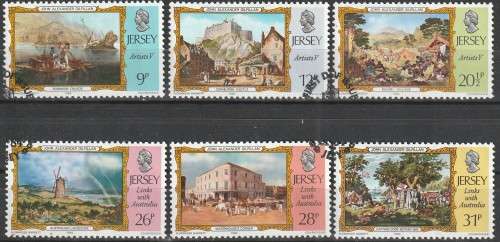 JERSEY 1984 Links with Australia FINE USED SG 344-9