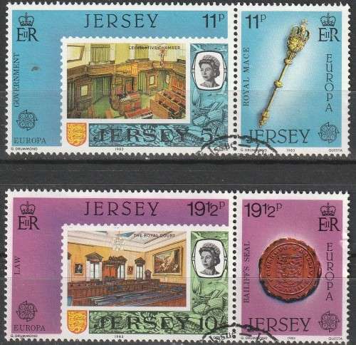 JERSEY 1983 EUROPA Stamps - Inventions FINE USED SG 310-3
