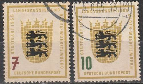 GERMANY 1955 The Baden-Württemberg Exhibition FINE USED SG 1138/9