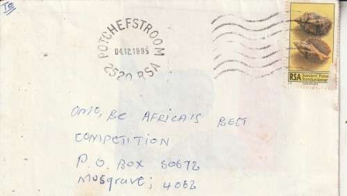 SOUTH AFRICA POSTAL HISTORY POTCHEFTROOM