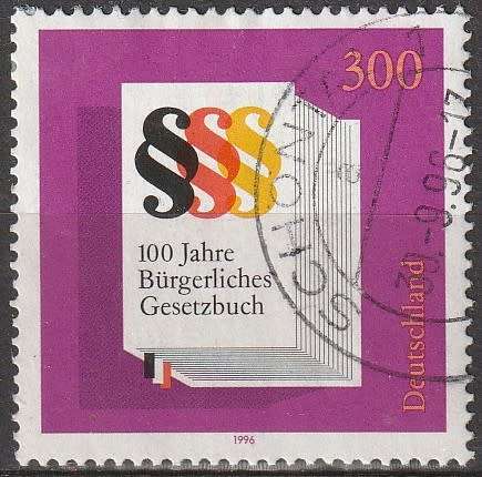 GERMANY 1996 The 100th Anniversary of the Body of Laws ULH SG 2734