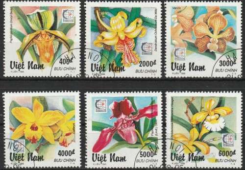 VIETNAM 1995 International Stamp Exhibition `Singapore `95` - Singapore - Orchids CTO SG 1990-5