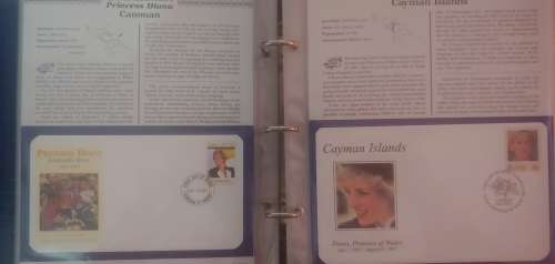 LADY DIANA FDC NEAT IN PRE PRINT ALBUM OVER 90 COVERS COMMON WEALTH reduced