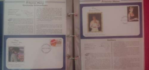 LADY DIANA FDC NEAT IN PRE PRINT ALBUM OVER 90 COVERS COMMON WEALTH reduced
