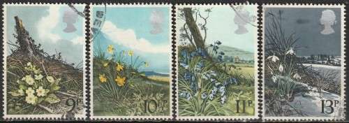 GB 1979 British Wild Flowers FINE USED SG 1079-82