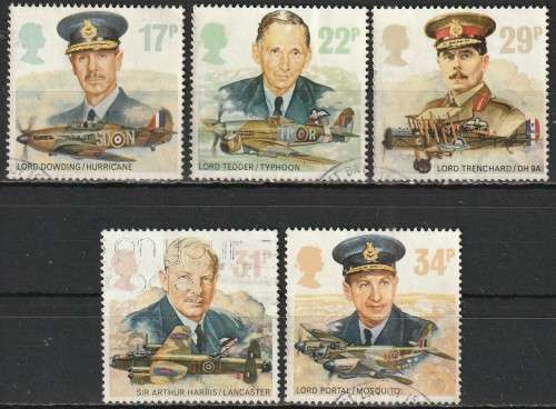 GB 1986 The 50th Anniversary of the Royal Air Force FINE USED SG 1336-40
