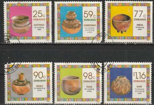 ZIMBABWE 1993 Household Pottery FINE USED SG 854-9