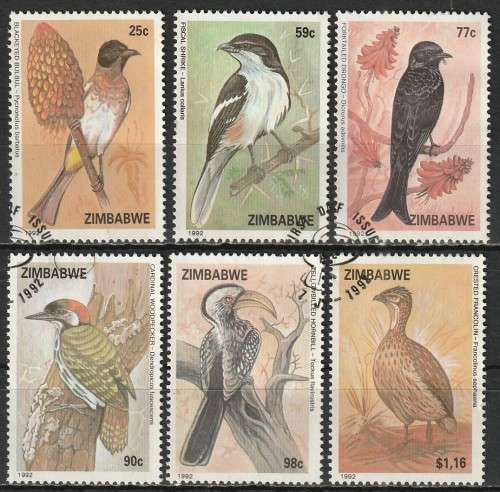 ZIMBABWE 1992 Birds FINE USED SG 832-37
