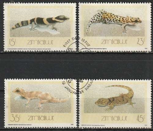 ZIMBABWE 1989 Geckos FINE USED SG 746-9