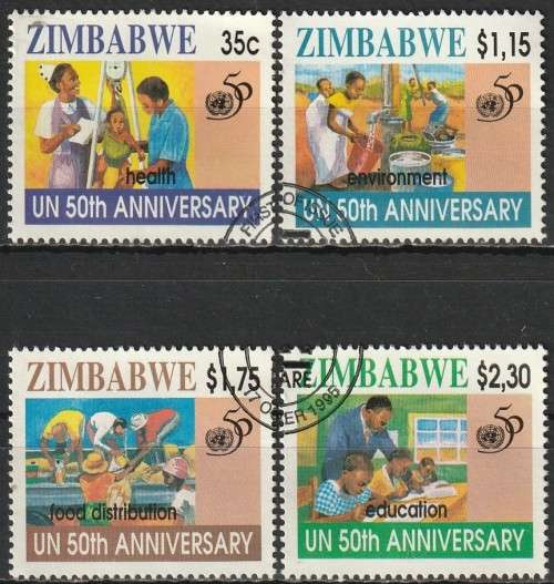 ZIMBABWE 1995 The 50th Anniversary of United Nations FINE USED SG 914-7